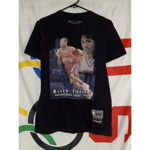 Mitchell & Ness Allen Iverson T Shirt Small Philadelphia 76ers NBA Basketball